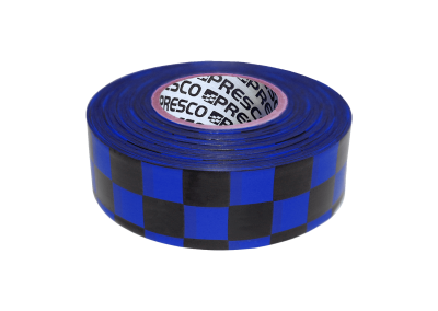 Blue & Black Checkered Patterned Roll Flagging