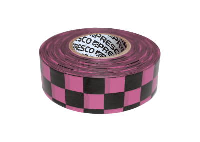 Pink & Black Checkered Patterned Roll Flagging