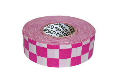 Pink & White Checkered Patterned Roll Flagging