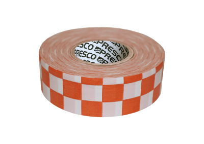Orange & White Checkered Patterned Roll Flagging