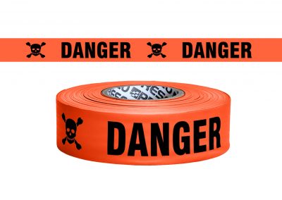Printed Orange Roll Flagging Tape - Danger