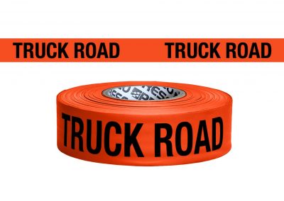 Printed Orange Roll Flagging Tape - Truck Road
