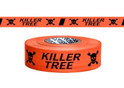 Printed Orange Roll Flagging Tape - Killer Tree