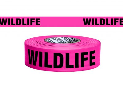 Printed Pink Roll Flagging Tape - Wildlife