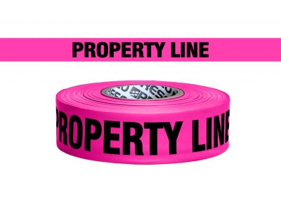 Printed Pink Roll Flagging Tape - Property Line