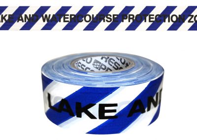 Printed Color Roll Flagging Tape Lake and Watercourse Protection Zone