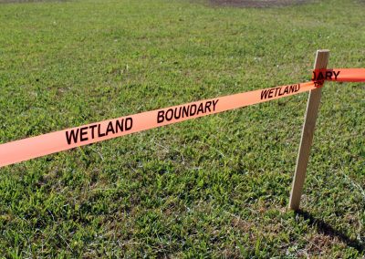 Printed Orange Roll Flagging Tape - Wetland Boundary