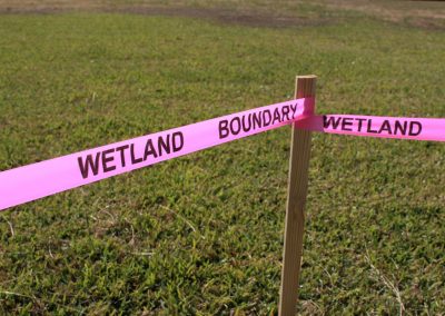 Printed Pink Roll Flagging Tape - Wetland Boundary
