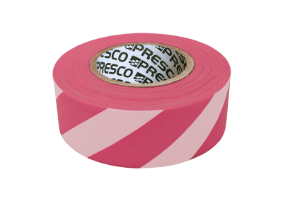 Pink & White Stripes Patterned Roll Flagging