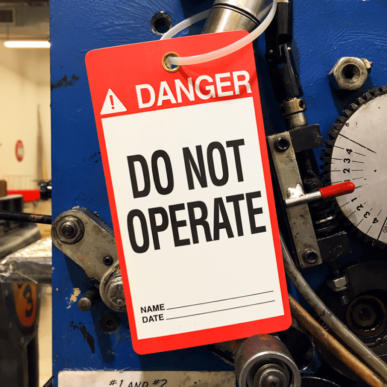 Accident Prevention Tags In The Field Do Not Operate